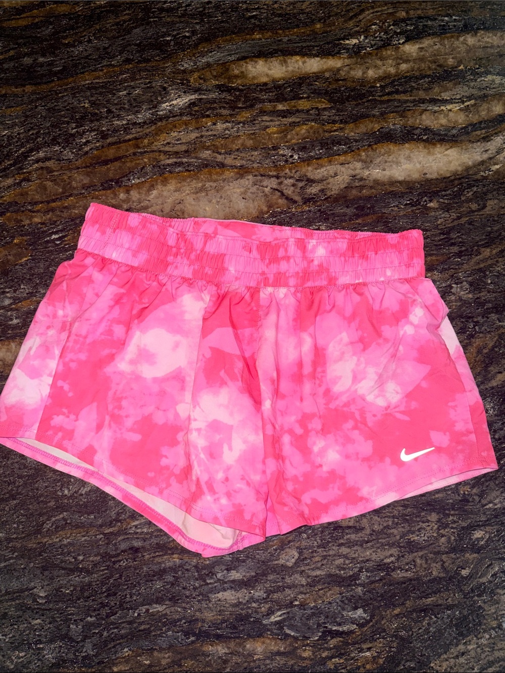 Nike Pink Tie-Dye Athletic Running Shorts